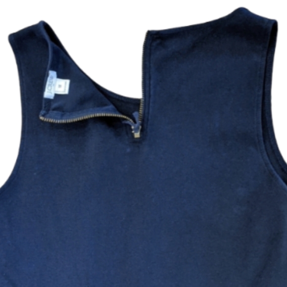 J. Crew Peplum Sleeveless Top Navy Blue Sz Medium - Picture 4 of 5
